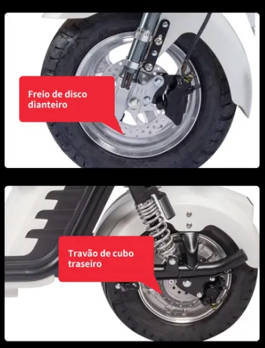 moto eletrica 1000w x6 freio a disco