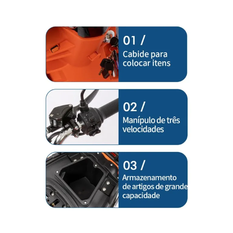 scooter eletrica sem cnh jet 1000w detalhes eco motors